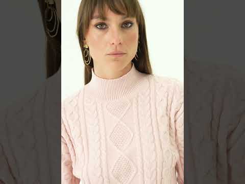 Pull irlandais rose pâle | Elora