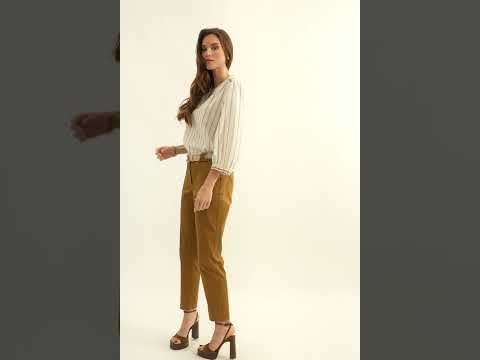 Pantalon seconde peau coloris caramel | Elora