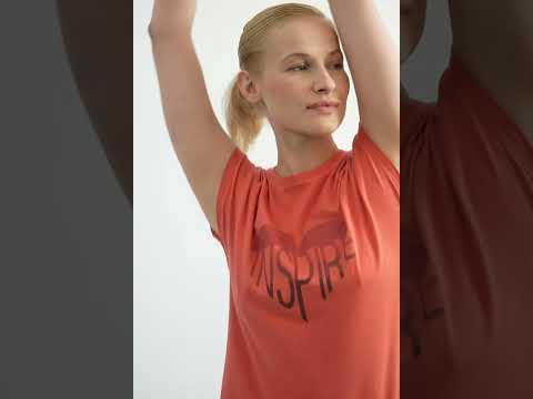 Tee|shirt en modal orangé | Elora