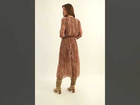 Robe motif zèbre chocolat | Elora
