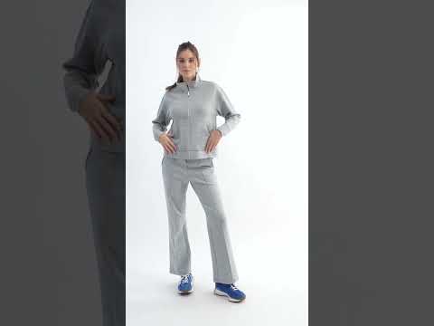 Gilet molleton gris clair chiné | Elora