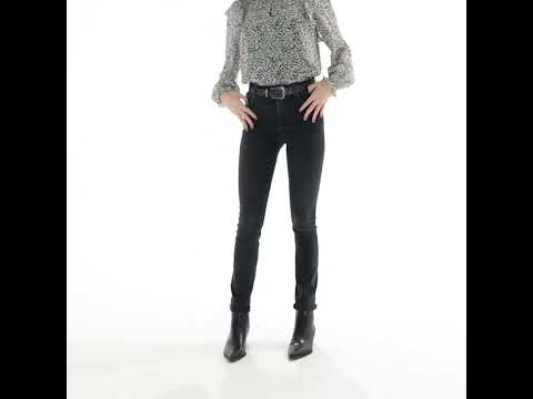 Jean slim push|up noir | Elora