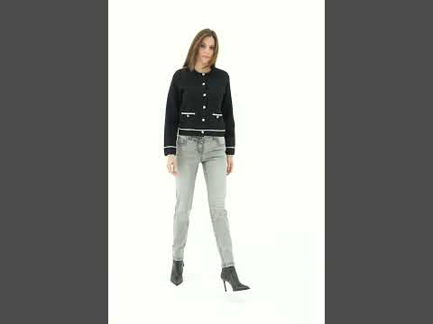 Gilet inspiration couture noir et écru | Elora