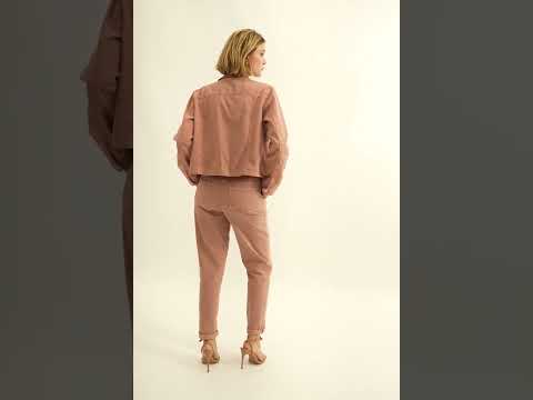 Pantalon large coloris bruyère | Elora