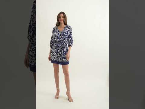 Combishort blanc et bleu | Elora