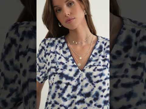 Robe tie and dye imprimé bleu | Elora