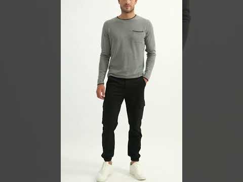 Pantalon cargo noir | Elora