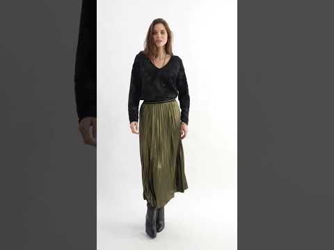 Jupe plissée soleil bronze | Elora