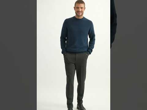 Pantalon coupe droite effet tweed gris | Elora