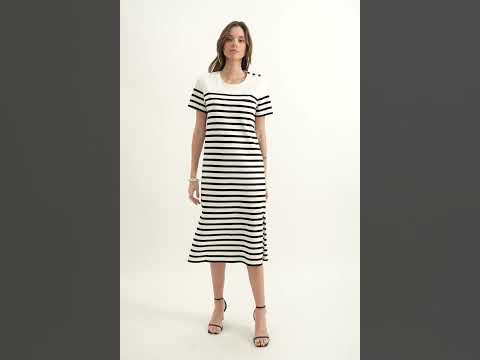 Robe longue marinière | Elora