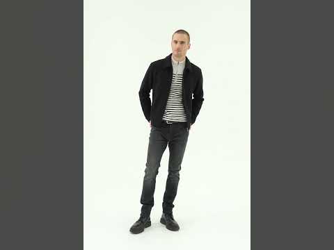 Blouson en drap de laine noir | Elora