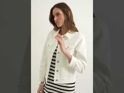 Veste en jean blanche | Elora