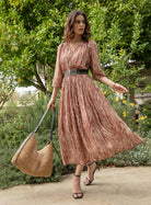 Robe motif zèbre chocolat | Elora