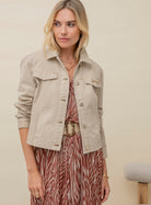 Veste en jean beige | Elora