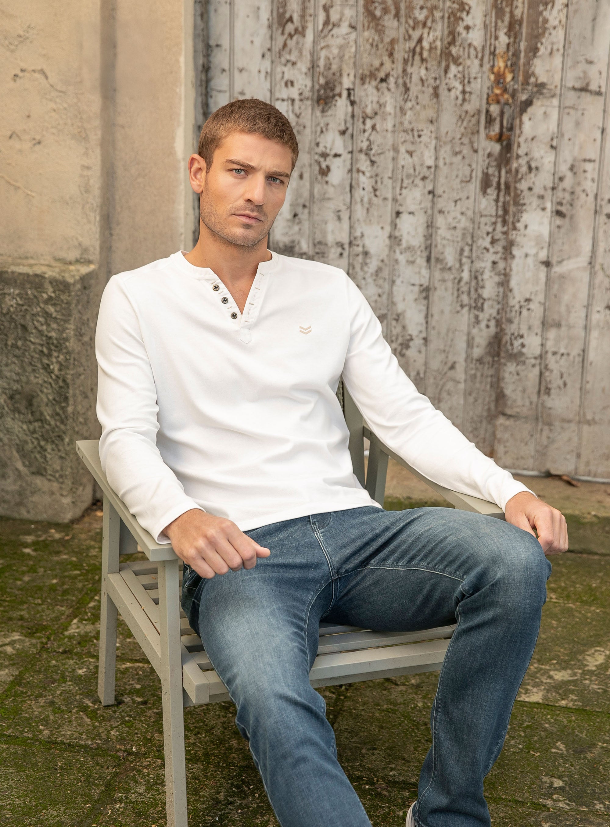 Sweat col tunisien écru | Elora